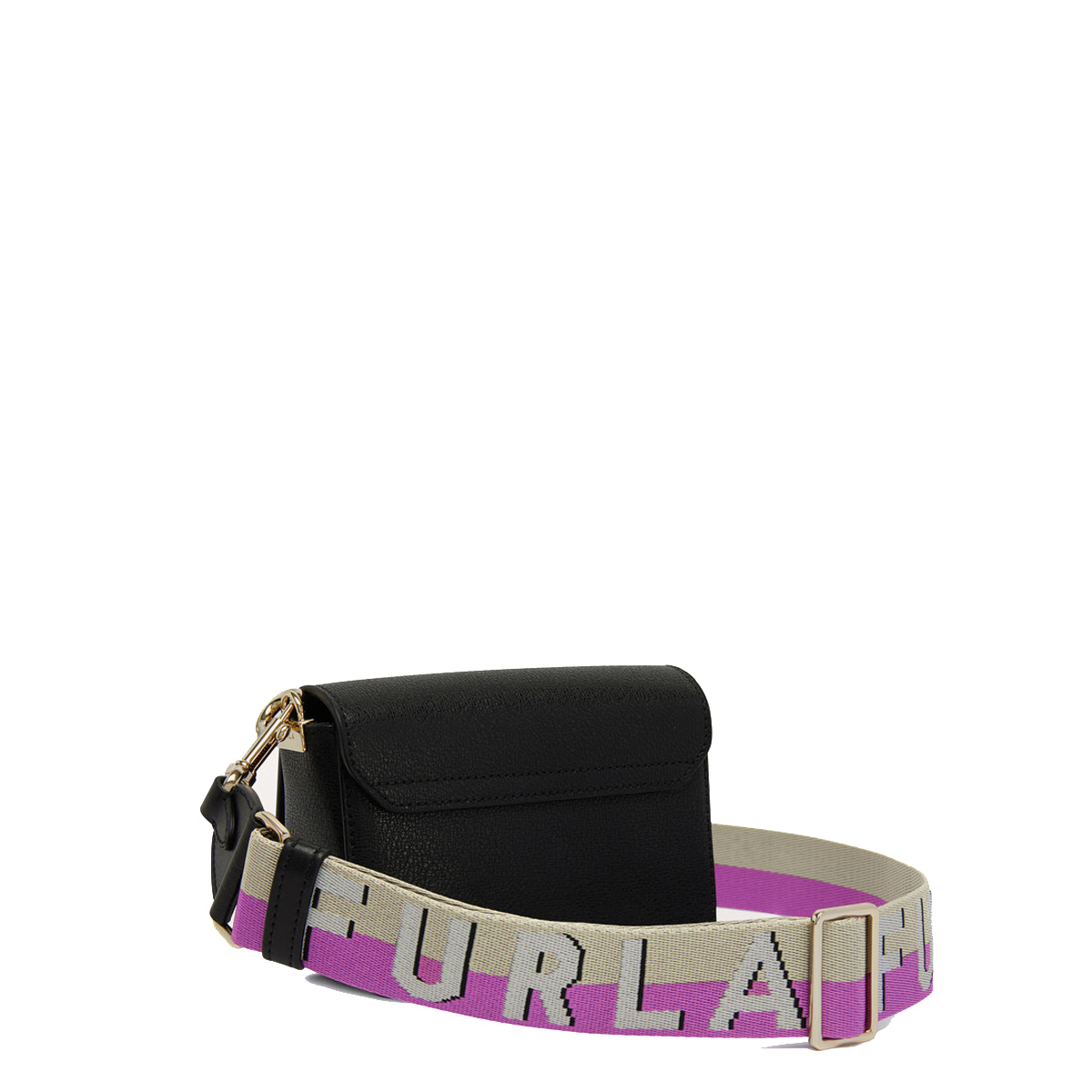 Furla Mini Borsa a bandoliera Metropolis Nero Marmo Violet - 3 Furla Mini Borsa a bandoliera Metropolis Nero Marmo Violet - 3