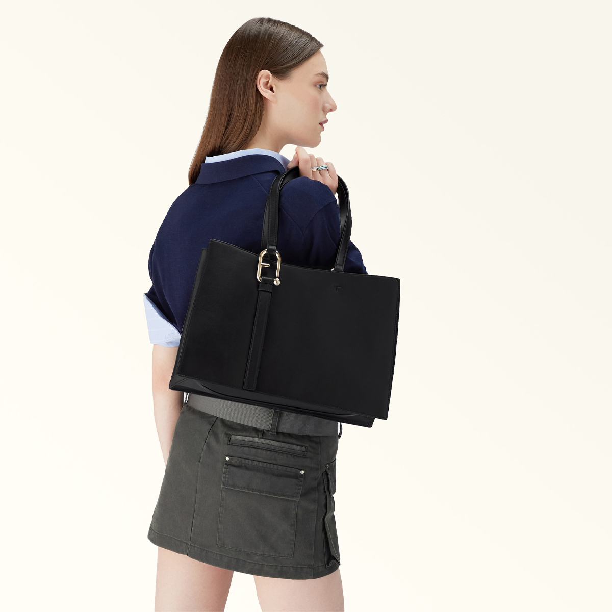 Furla Borsa Shopping Nuvola L Nero - 7 Furla Borsa Shopping Nuvola L Nero - 7