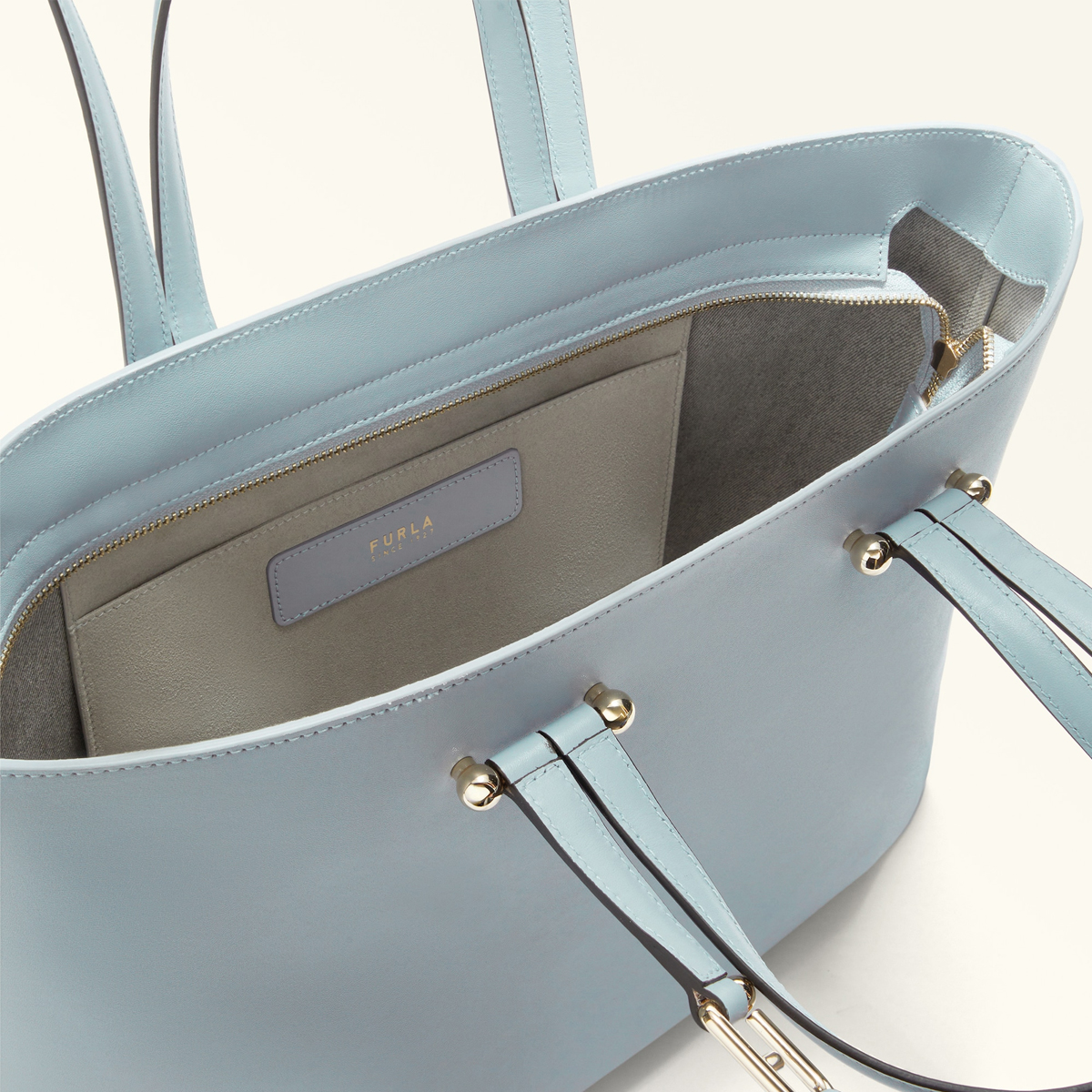 Furla Duetto Large Nuvola Grigio Shopper - 4