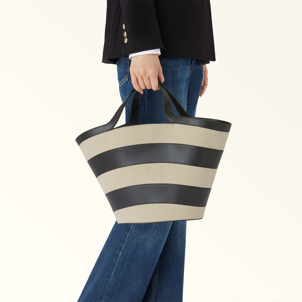 Furla Borsa a mano Vortice Toni Nero - 6