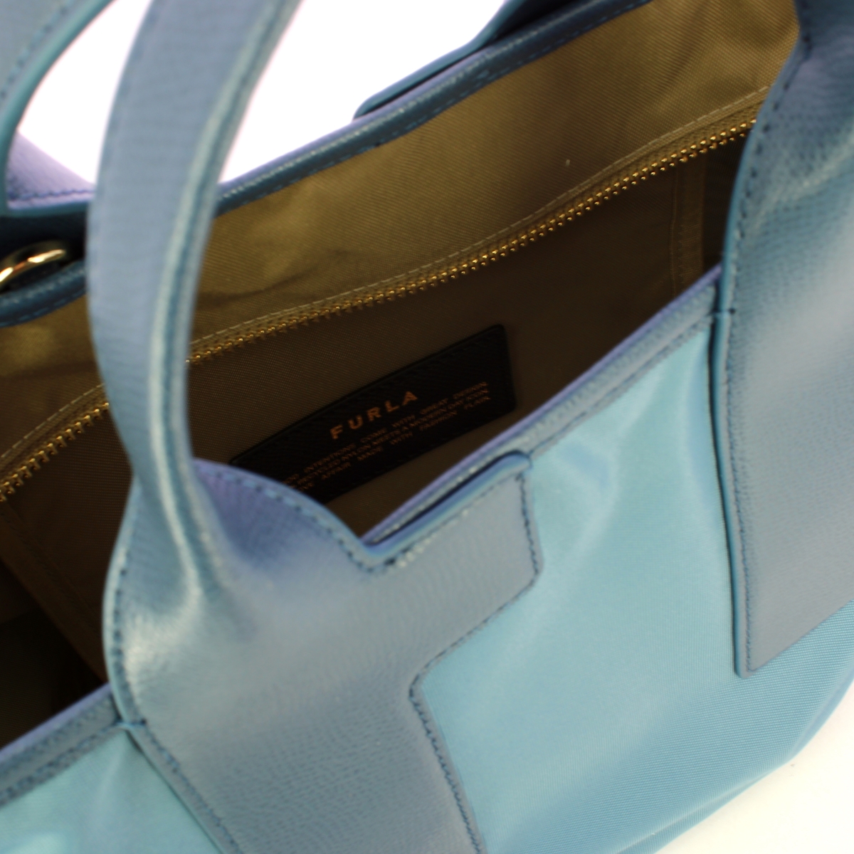 Furla Tote Bag Pium M Celestial Vetiver Denim - 5
