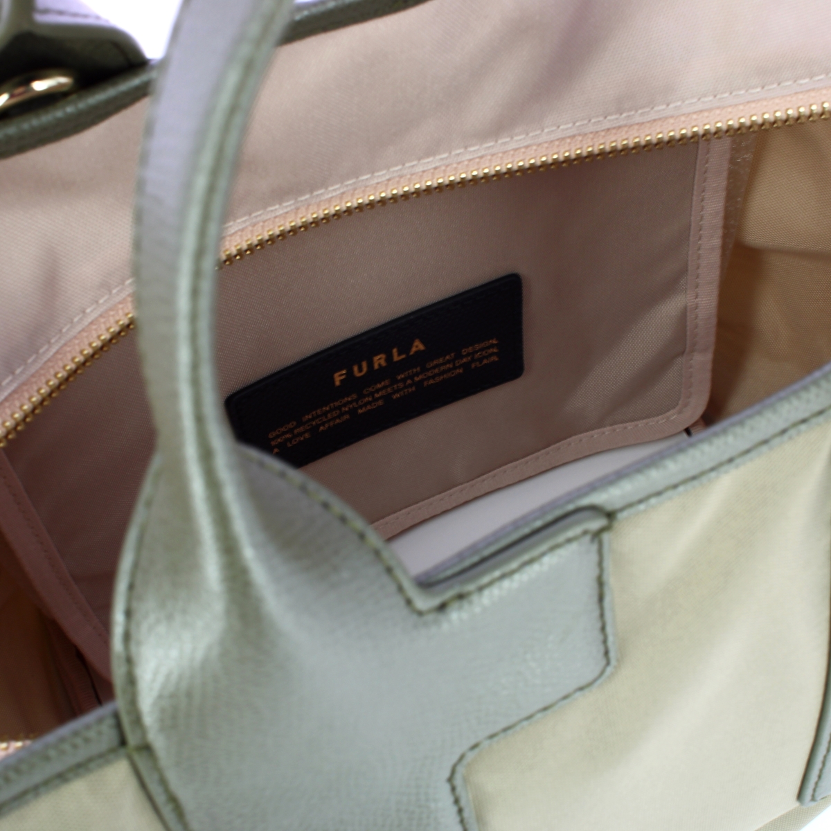 Furla Tote Bag Pium M Vetiver Ballerina Sage - 5