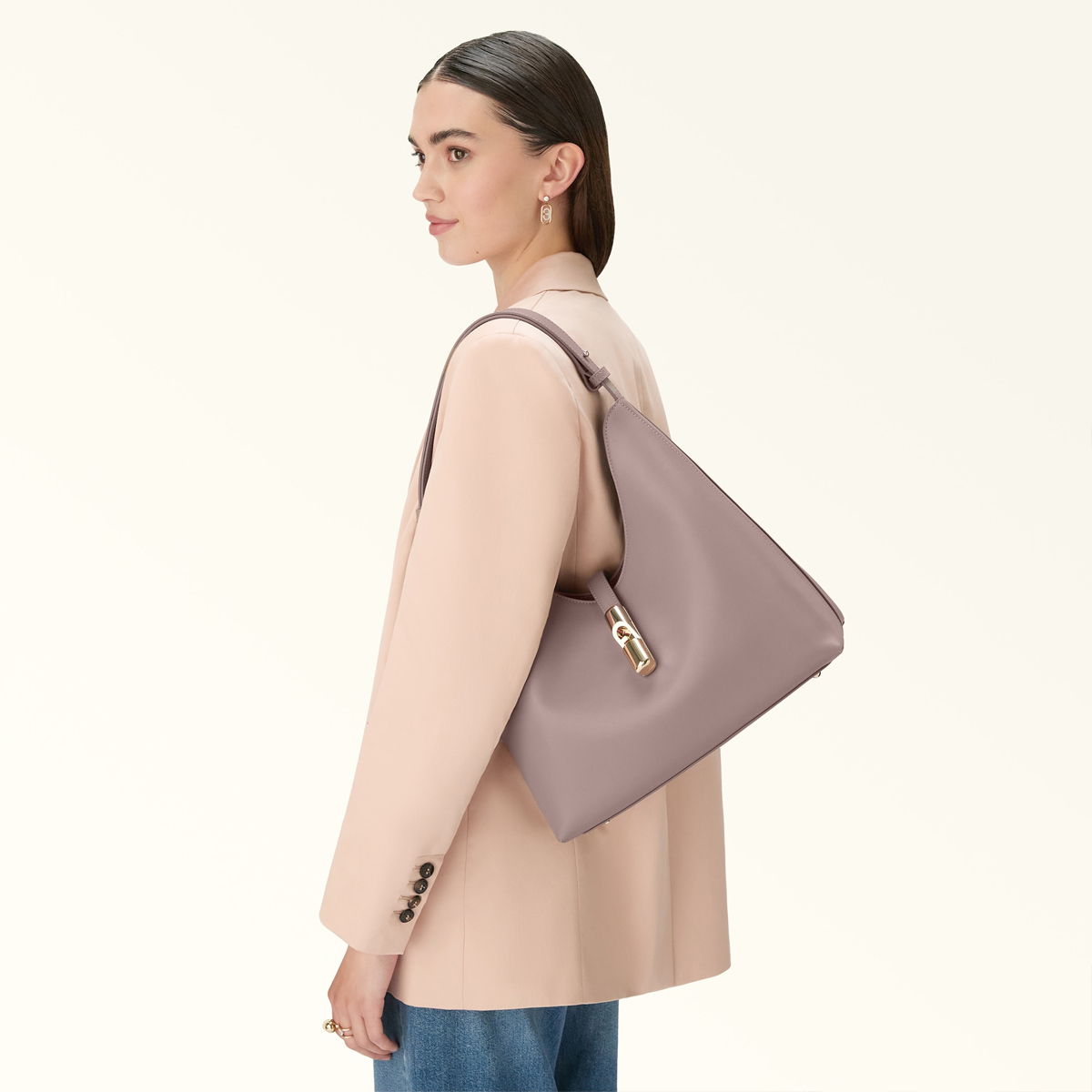 Furla Borsa a spalla Goccia M Mauve - 6 Furla Borsa a spalla Goccia M Mauve - 6