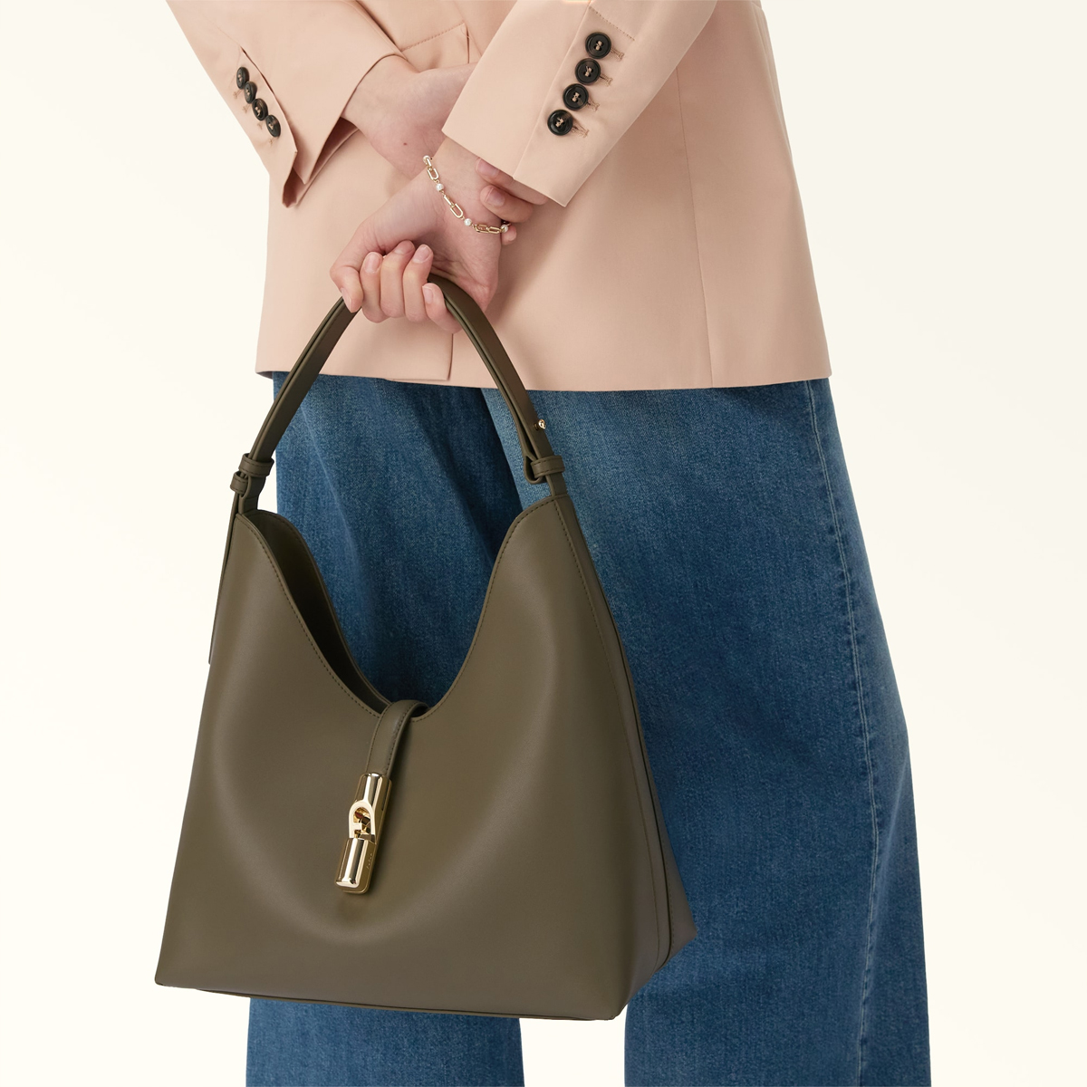 Furla Borsa a spalla Goccia M Sage - 7 Furla Borsa a spalla Goccia M Sage - 7