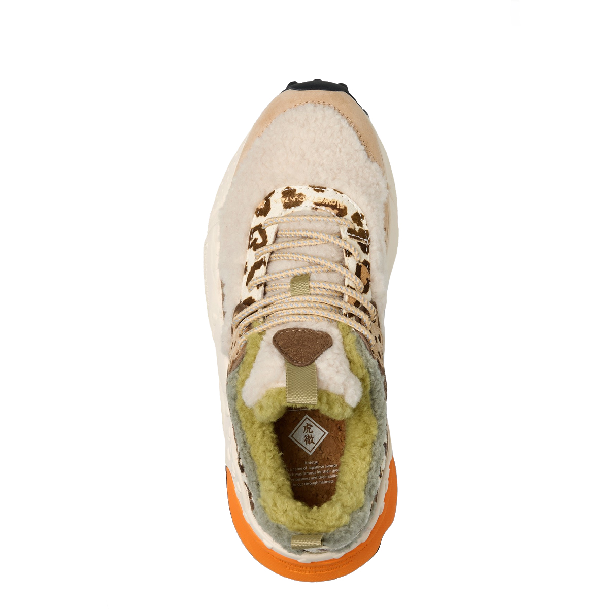 Flower Mountain Sneakers Kotetsu Suede Shearling Cipria Multi - 3