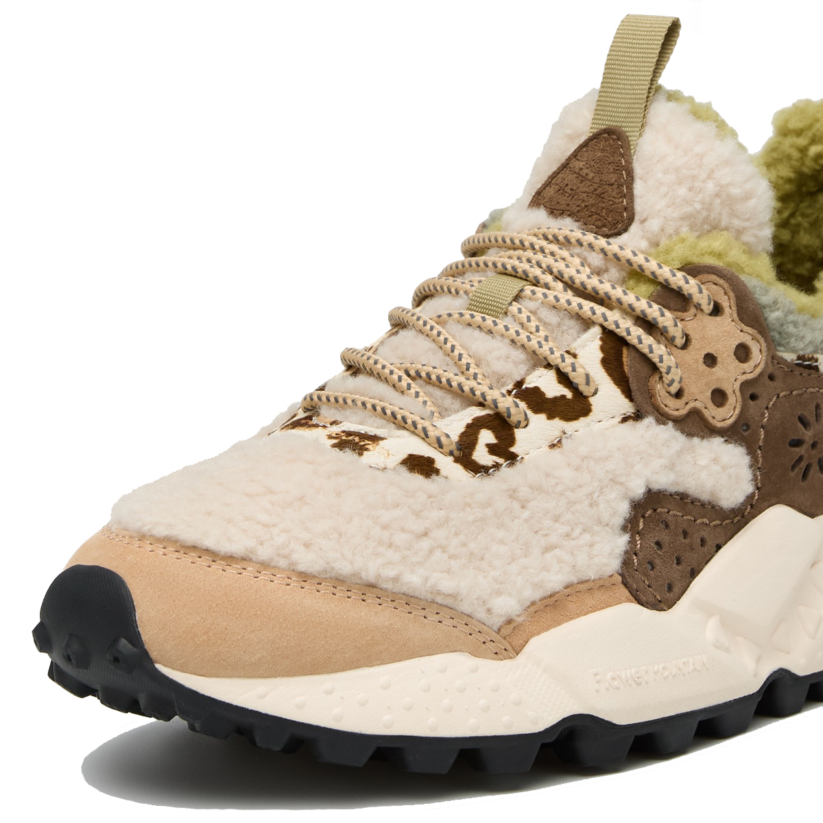 Flower Mountain Sneakers Kotetsu Suede Shearling Cipria Multi - 4