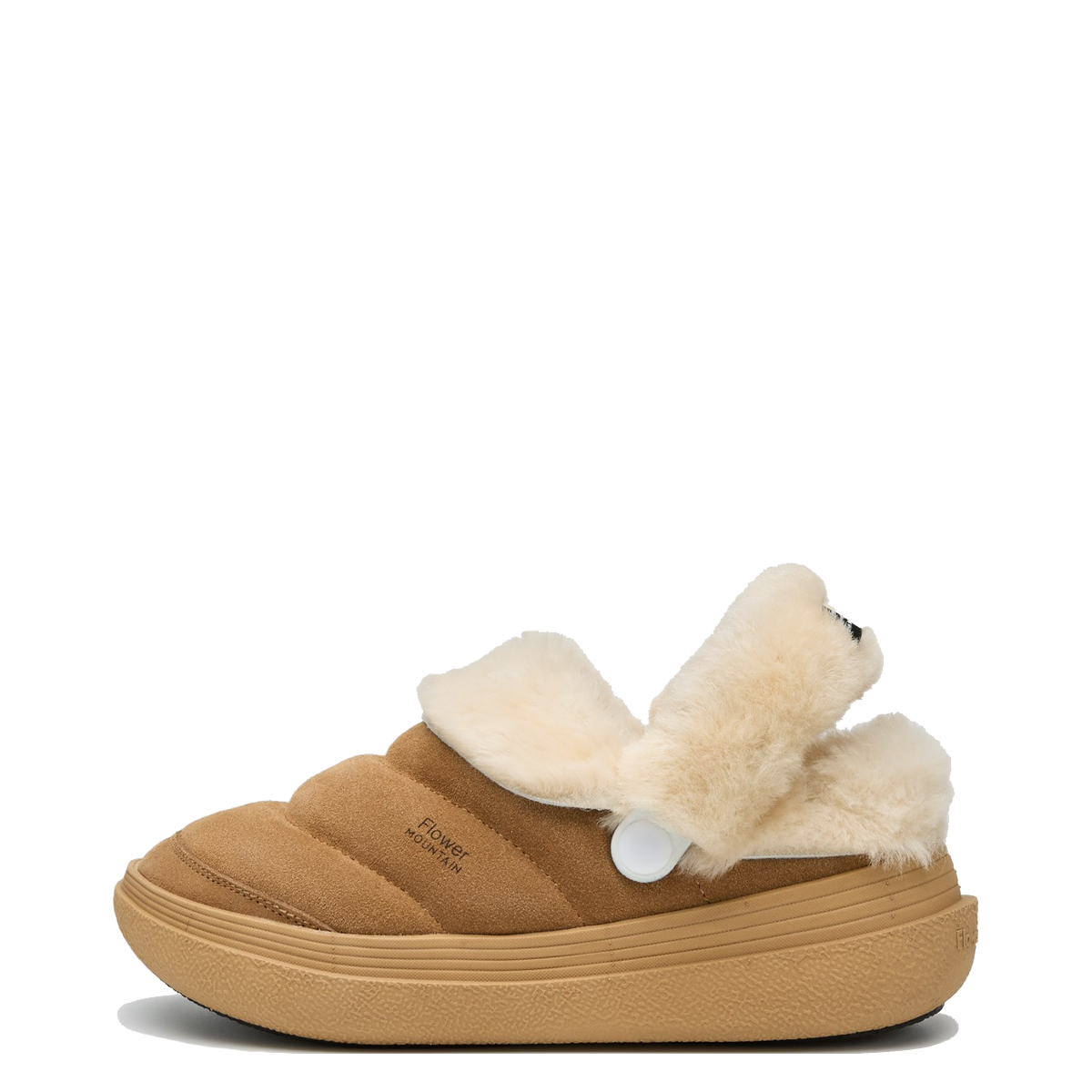 Flower Mountain Sneakers Fami Slipper Suede Shearling Brown - 1