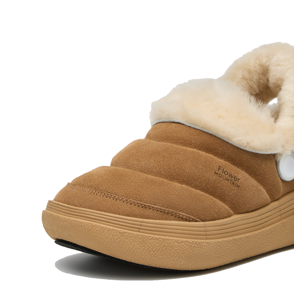Flower Mountain Sneakers Fami Slipper Suede Shearling Brown - 4