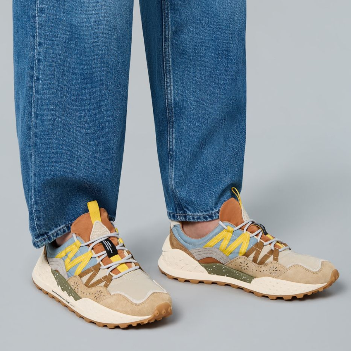 Flower Mountain Sneakers Uomo Washi Sand Grey - 2