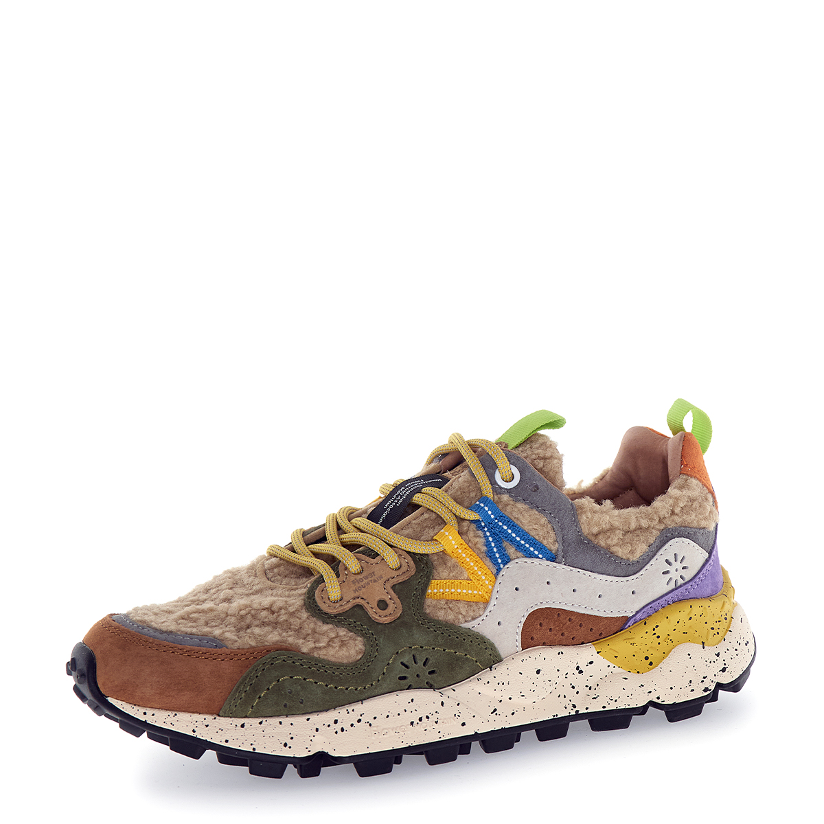 Flower Mountain Sneakers Unisex Yamano 3 Mud Grey Off White - 3 Flower Mountain Sneakers Unisex Yamano 3 Mud Grey Off White - 3