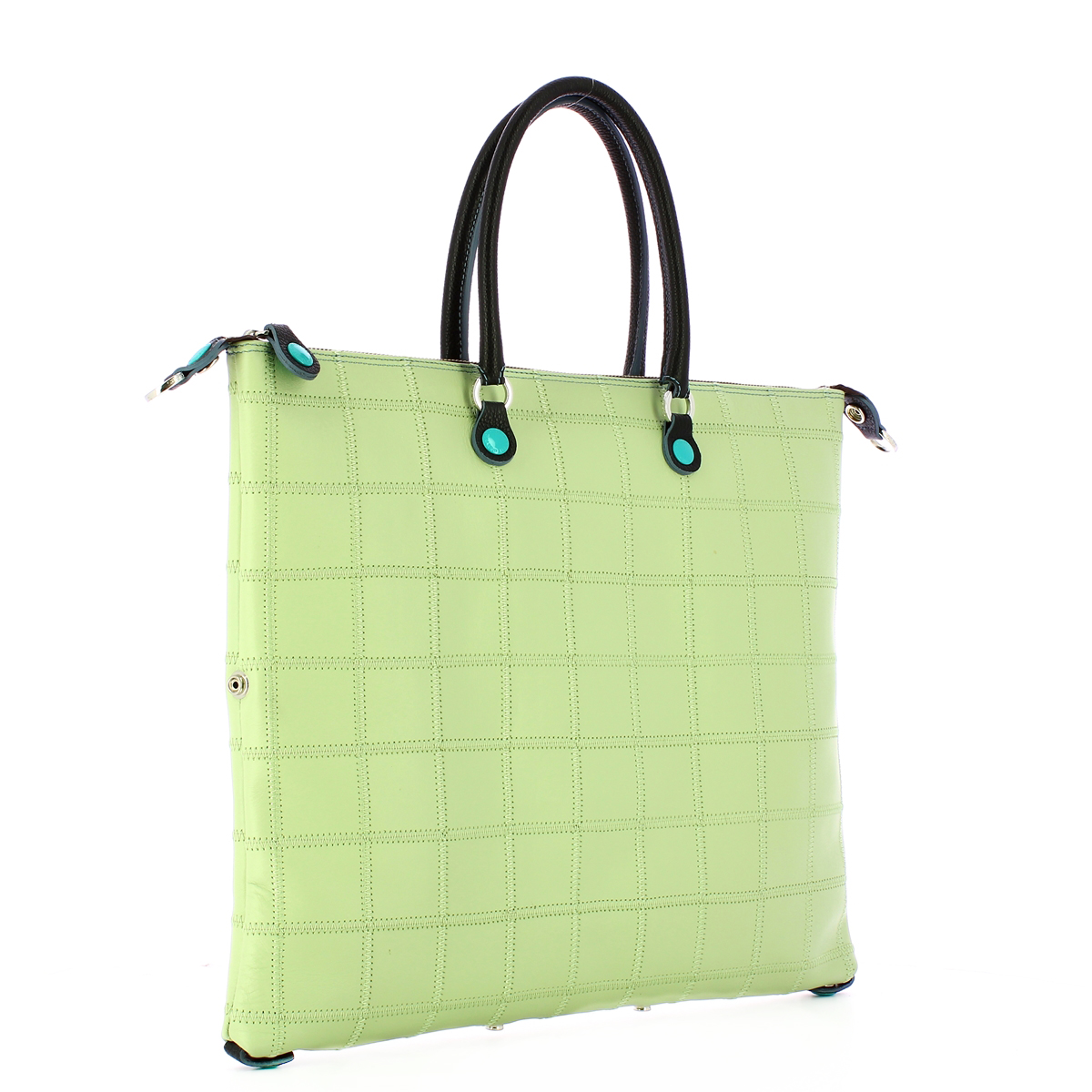 Gabs Borsa G43 L Patchwork in pelle opaca Celadon - 2 Gabs Borsa G43 L Patchwork in pelle opaca Celadon - 2
