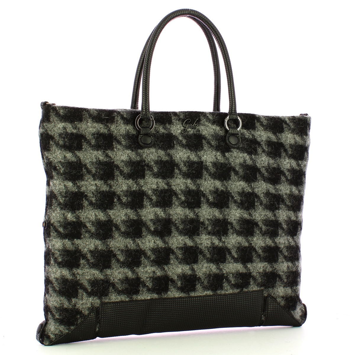 Gabs Borsa Aretha L Tessuto Nappa Nero Grigio - 2