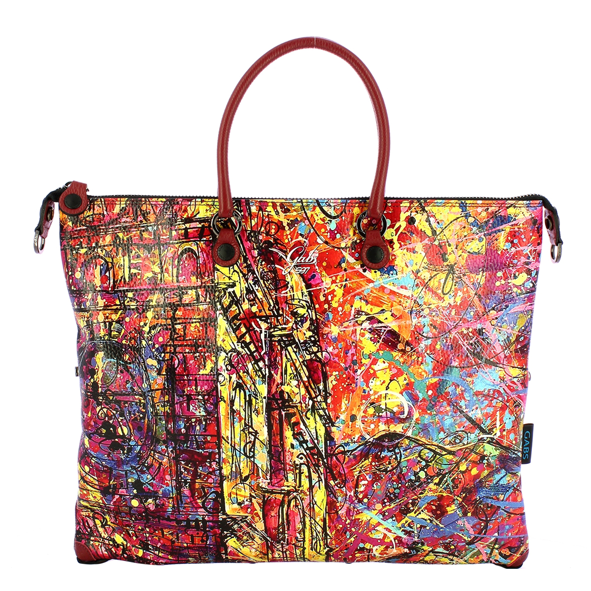 Gabs Borsa G3 Plus L Trip Pelle Bull Black Street Art - 1