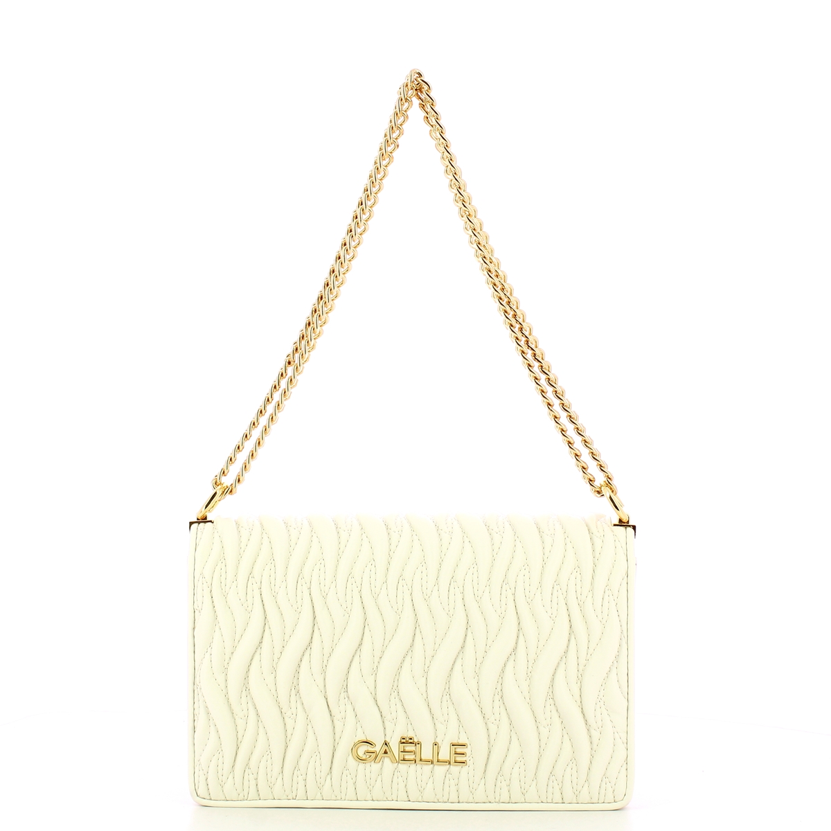 Gaëlle Borsa Reg Shoulder Strap Plissé Bianco - 1