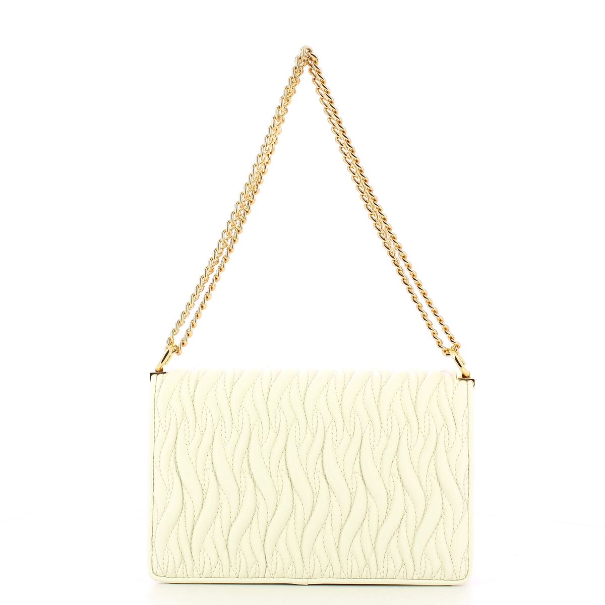 Gaëlle Borsa Reg Shoulder Strap Plissé Bianco - 3