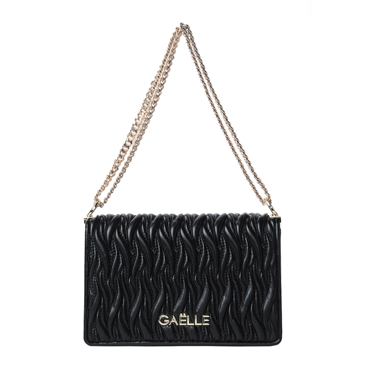 Gaëlle Borsa Reg Shoulder Strap Plissé Nero - 1