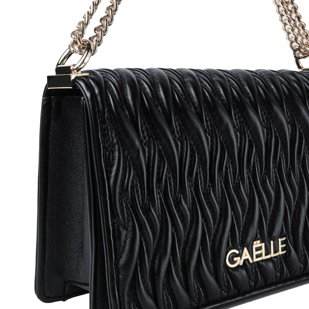Gaëlle Borsa Reg Shoulder Strap Plissé Nero - 3