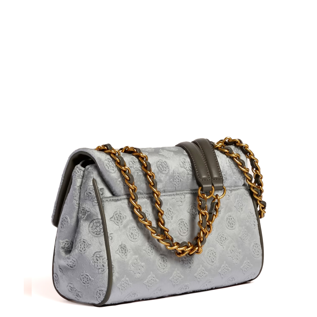 Guess Borsa a spalla Kimi in velluto Grey - 2 Guess Borsa a spalla Kimi in velluto Grey - 2