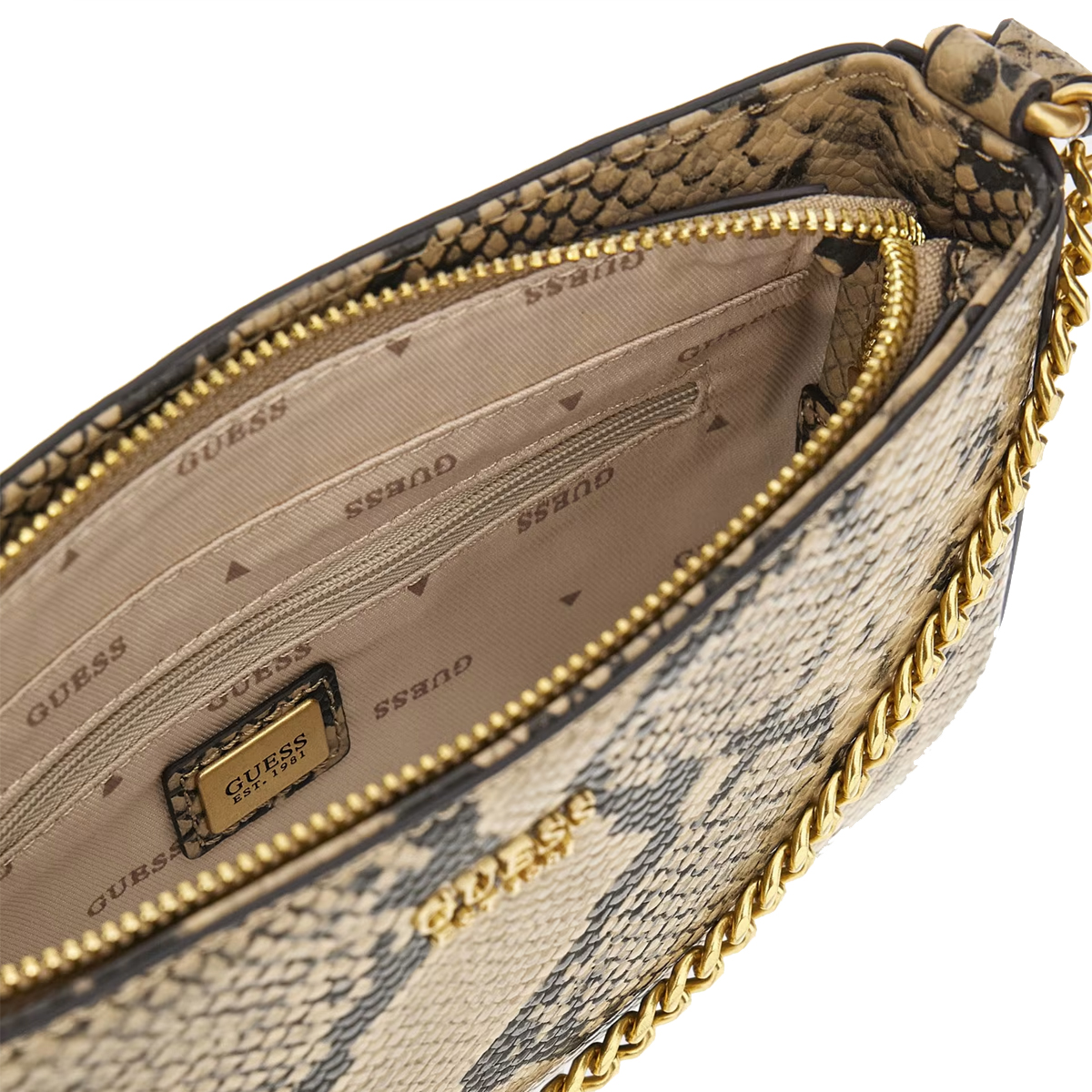 Guess Sottospalla Katey Mini Pitone Sage - 3 Guess Sottospalla Katey Mini Pitone Sage - 3