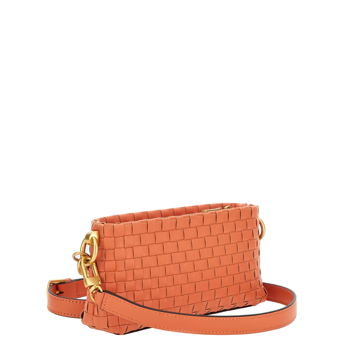 Guess Mini Borsa a tracolla Lisbet intrecciata Papaya - 2 Guess Mini Borsa a tracolla Lisbet intrecciata Papaya - 2