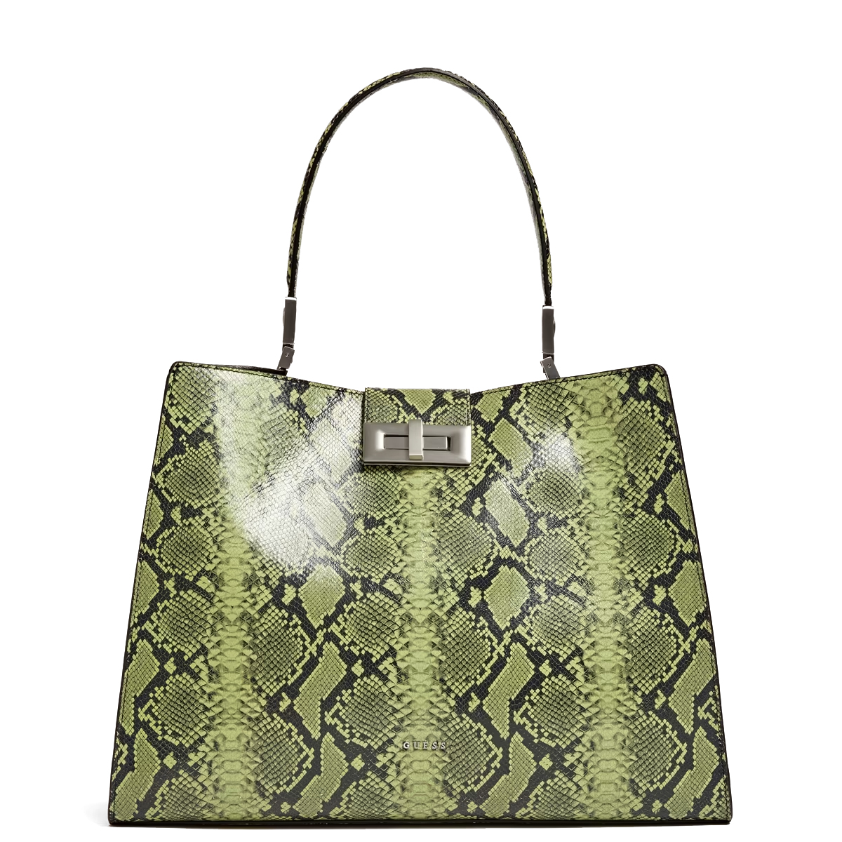 Guess Borsa a mano Monia in pelle pitonata Sage Green - 1 Guess Borsa a mano Monia in pelle pitonata Sage Green - 1