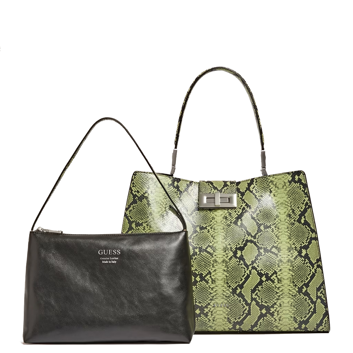 Guess Borsa a mano Monia in pelle pitonata Sage Green - 3 Guess Borsa a mano Monia in pelle pitonata Sage Green - 3