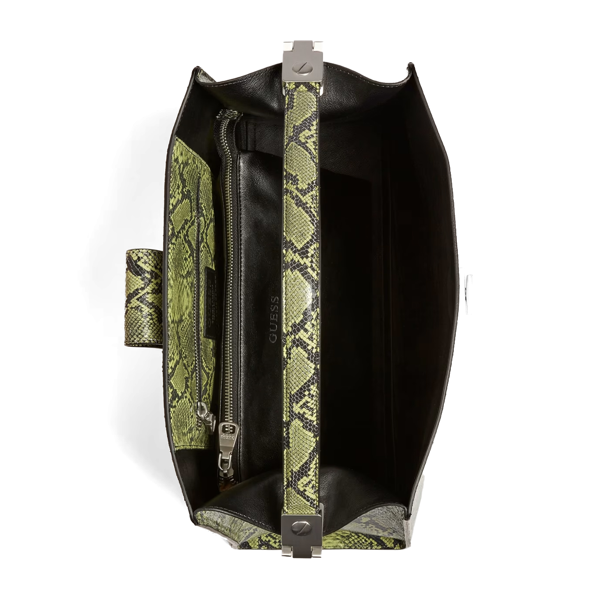 Guess Borsa a mano Monia in pelle pitonata Sage Green - 4 Guess Borsa a mano Monia in pelle pitonata Sage Green - 4