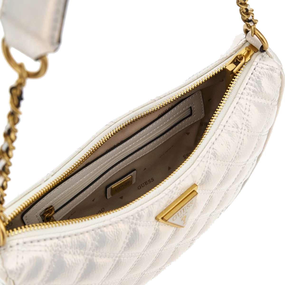 Guess Borsa a spalla Giully trapuntata Ivory - 3 Guess Borsa a spalla Giully trapuntata Ivory - 3