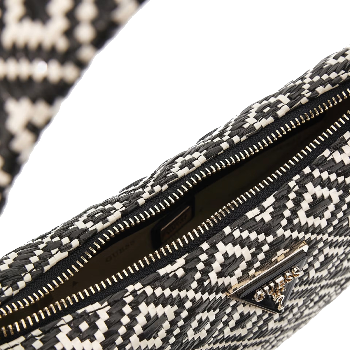 Guess Borsa a spalla Rianee in rafia Black - 3 Guess Borsa a spalla Rianee in rafia Black - 3