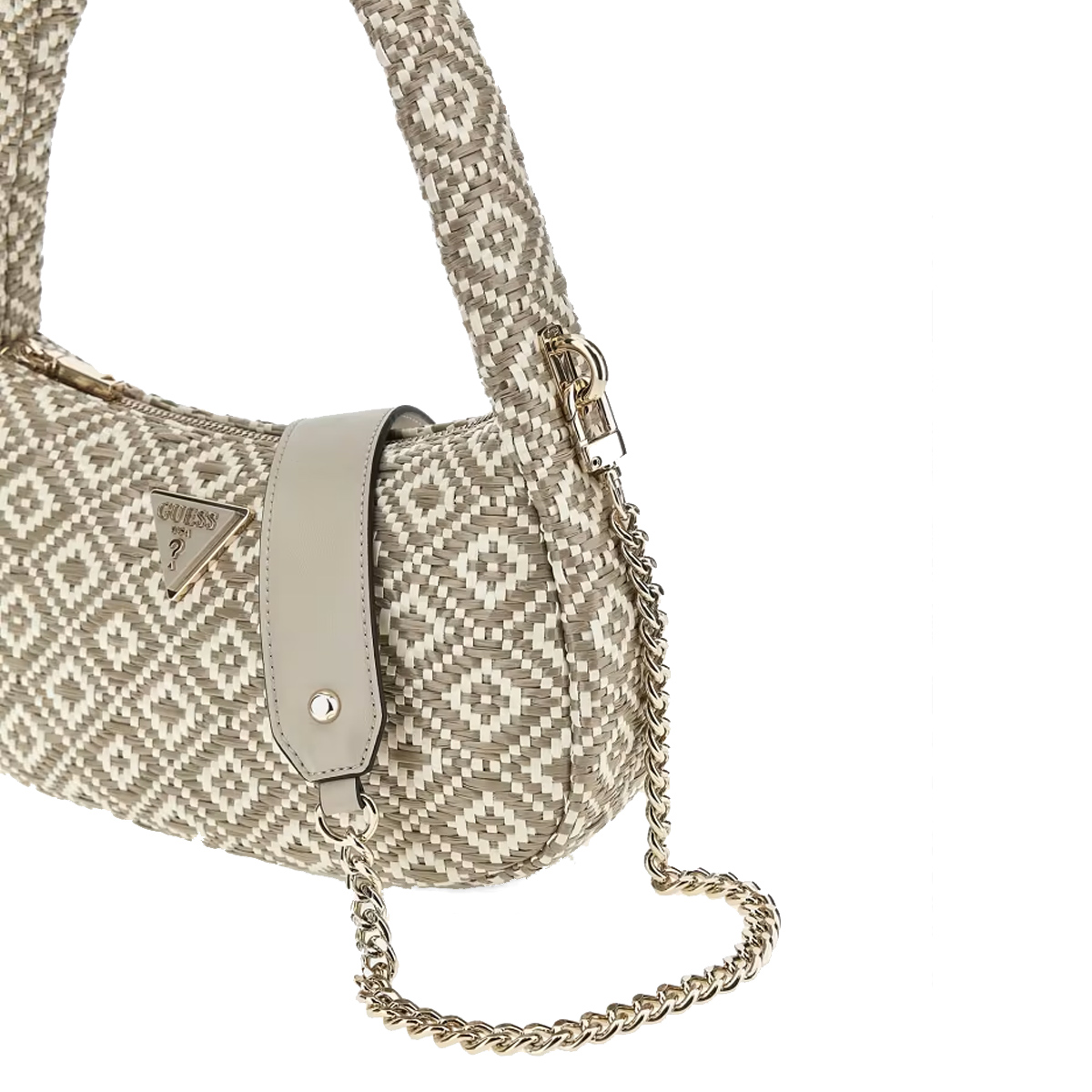 Guess Borsa a spalla Rianee in rafia Taupe - 3 Guess Borsa a spalla Rianee in rafia Taupe - 3
