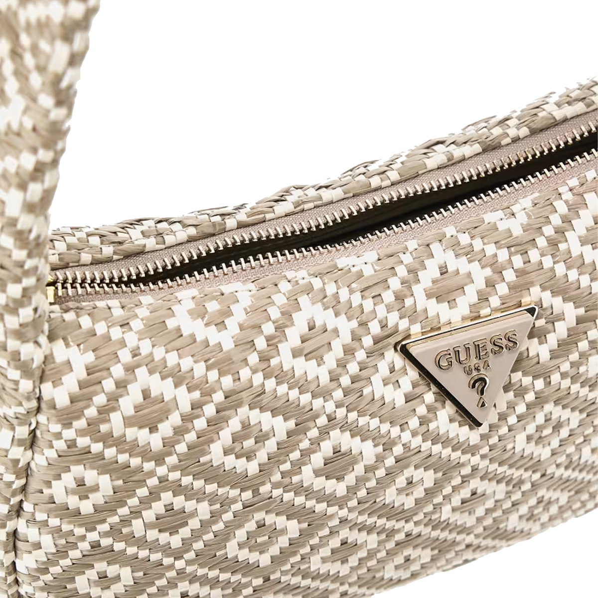 Guess Borsa a spalla Rianee in rafia Taupe - 4 Guess Borsa a spalla Rianee in rafia Taupe - 4