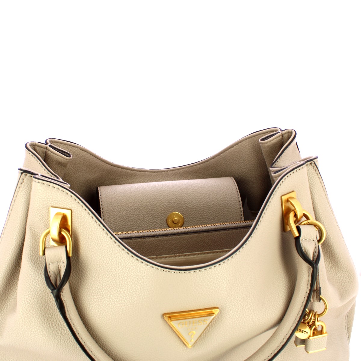 Guess Borsa a spalla Rianee in rafia Taupe - 5 Guess Borsa a spalla Rianee in rafia Taupe - 5