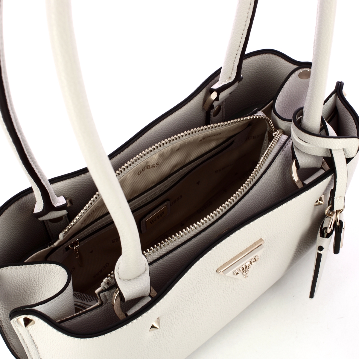 Guess Borsa a spalla Meridian borchie Ivory - 4 Guess Borsa a spalla Meridian borchie Ivory - 4