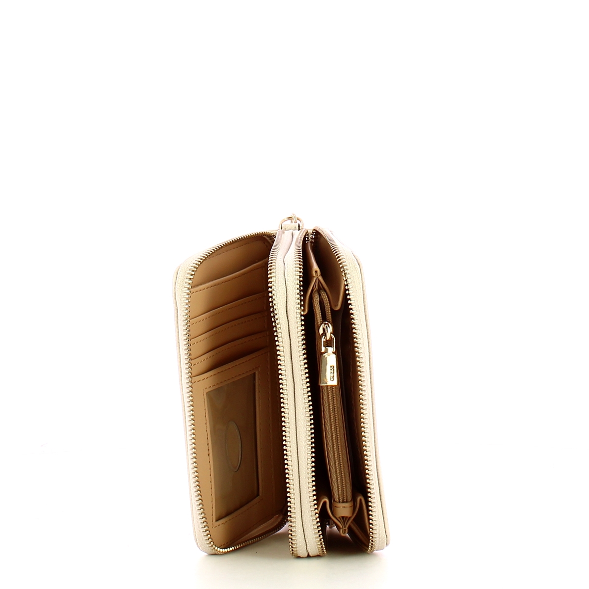 Guess Portafoglio Laurel Medium Double Zip Bone - 3 Guess Portafoglio Laurel Medium Double Zip Bone - 3
