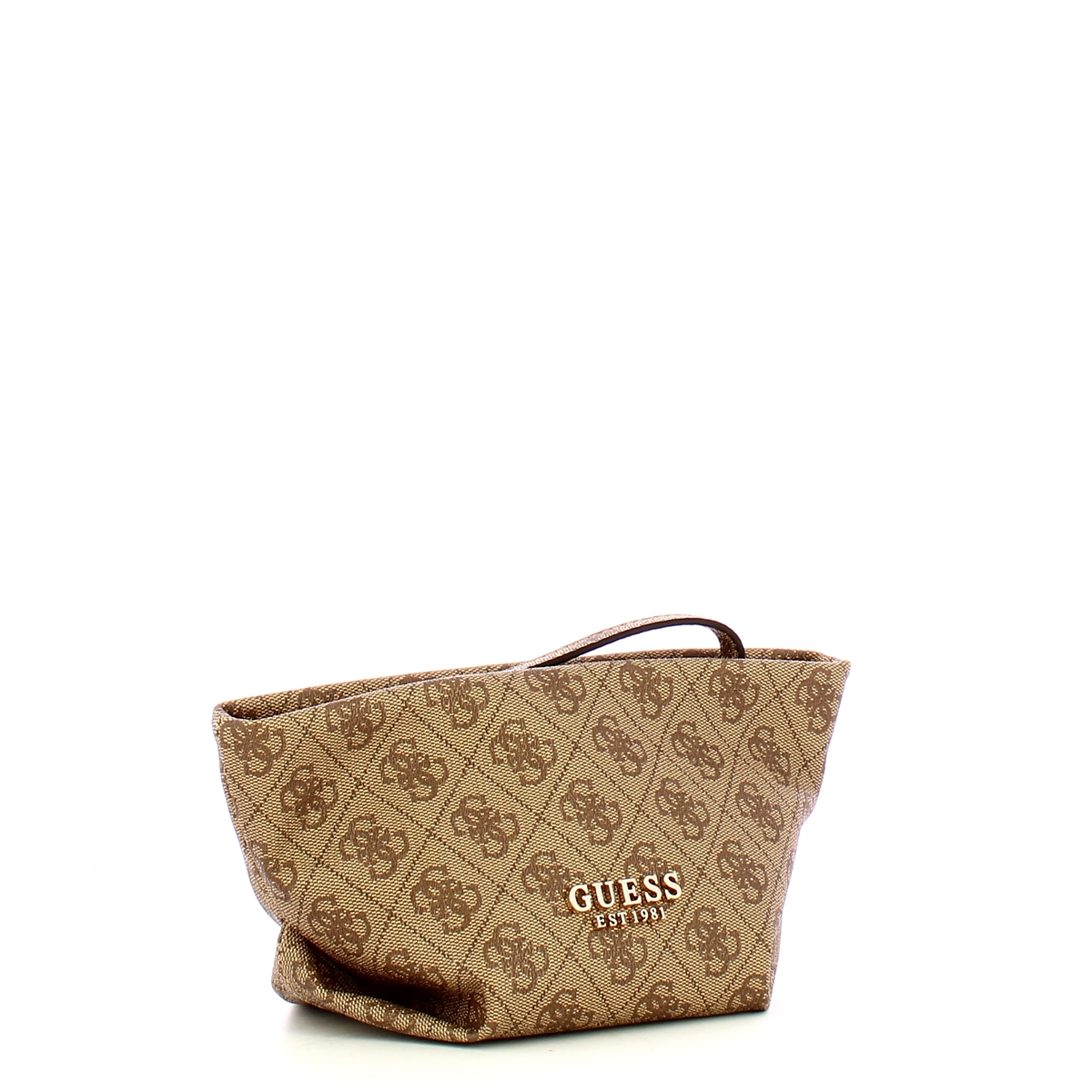 Guess Bustina Eco Evaine Latte Logo Brown - 2