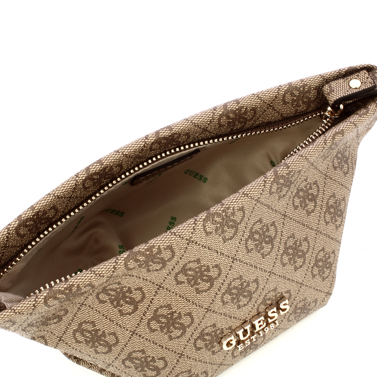 Guess Bustina Eco Evaine Latte Logo Brown - 4