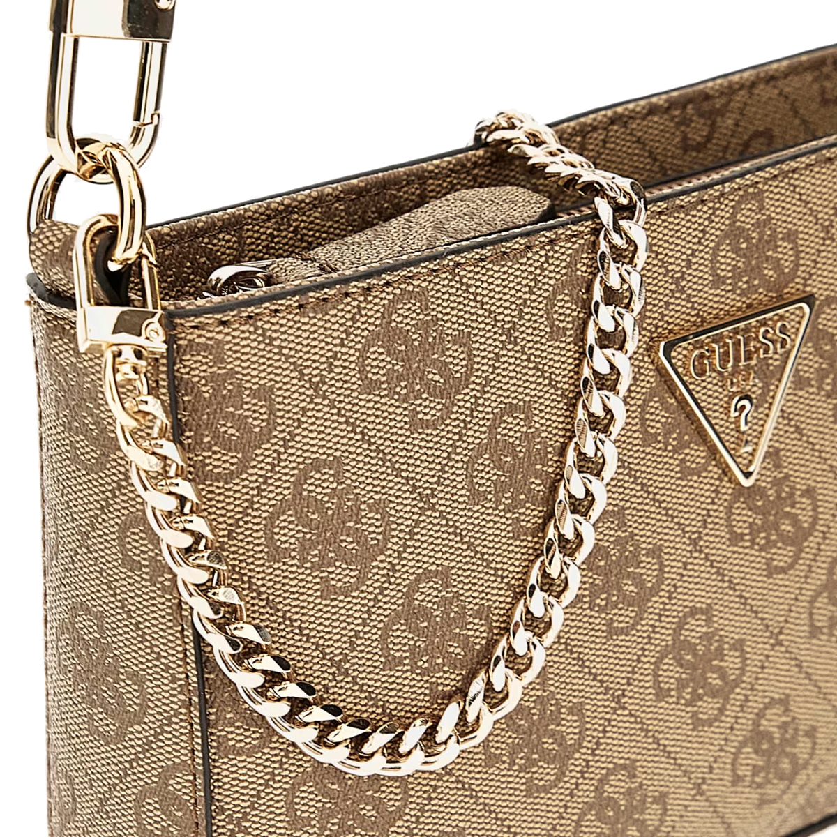 Guess Borsa a mano Noelle Mini Latte Logo Brown - 5