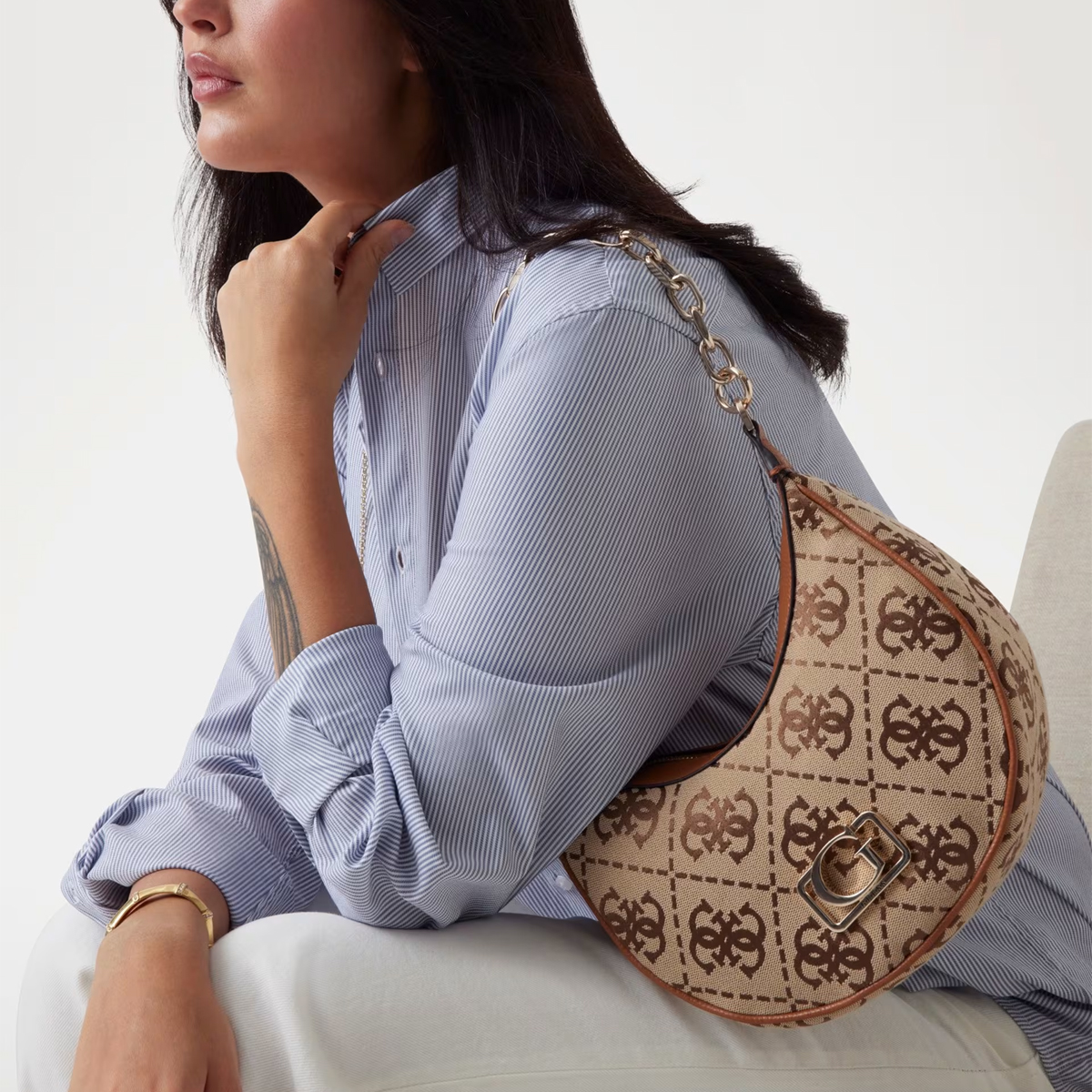 Guess Hobo Circe 4G Latte Logo - 2