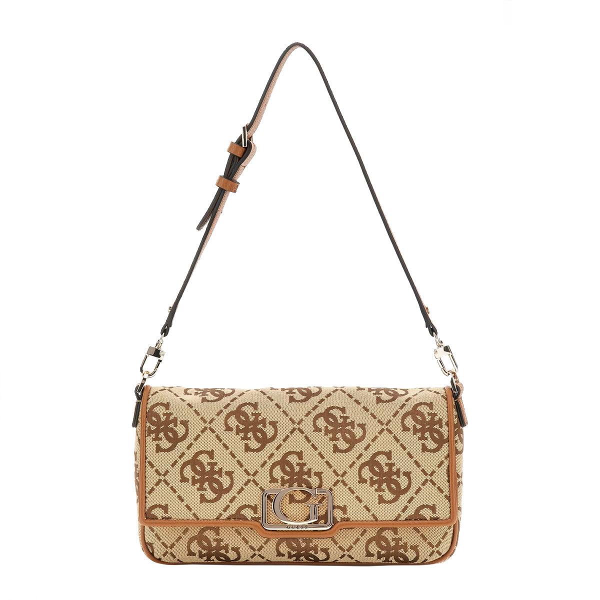 Guess Borsa a spalla Circle Flap Latte Logo - 1
