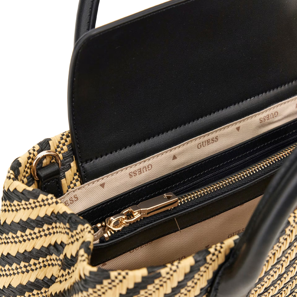 Guess Borsa a mano Simona Natural Black - 3