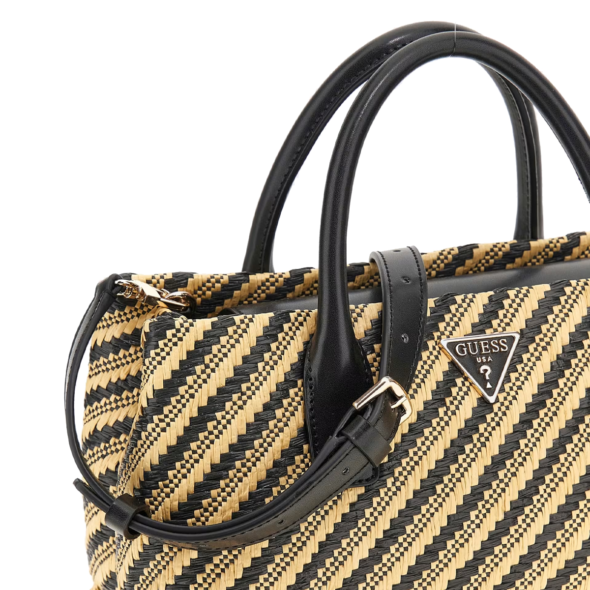 Guess Borsa a mano Simona Natural Black - 4