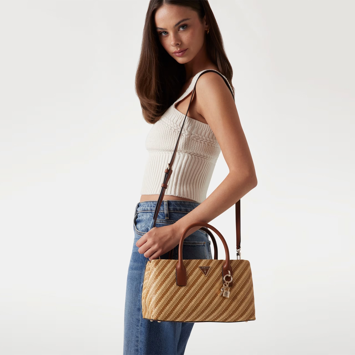 Guess Borsa a mano Simona Natural Cognac - 2