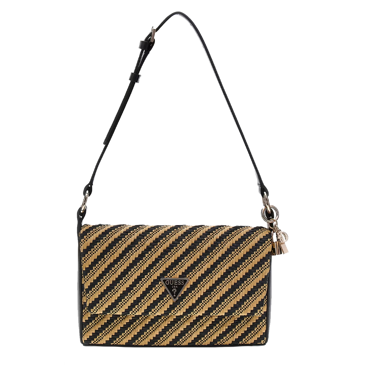 Guess Borsa a spalla Simona Natural Black - 1 Guess Borsa a spalla Simona Natural Black - 1