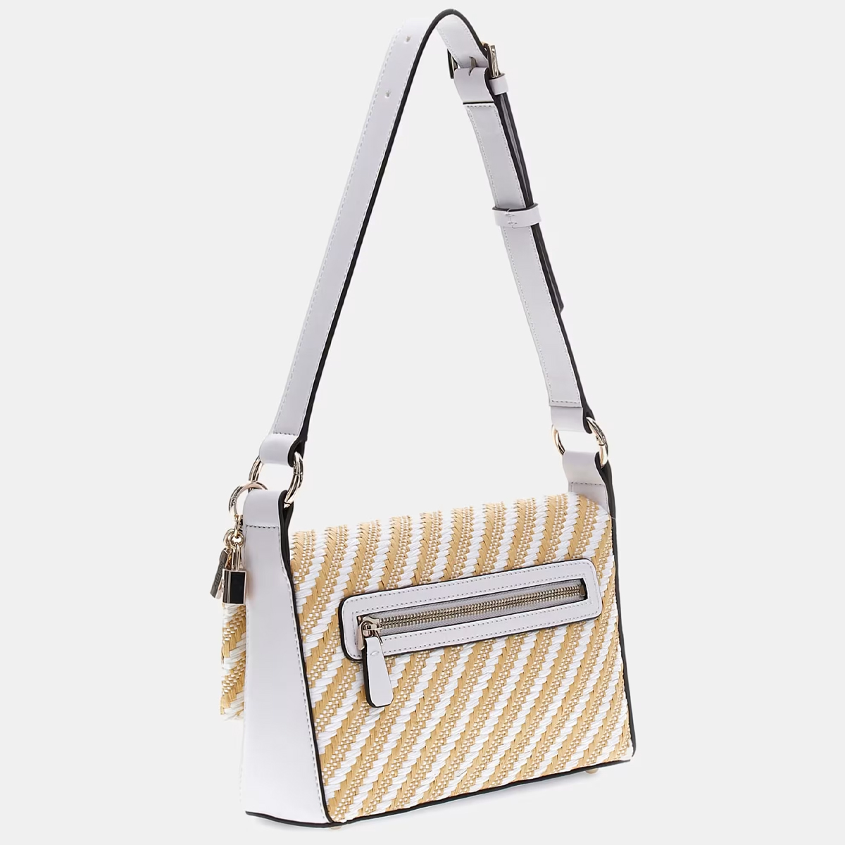 Guess Borsa a spalla Simona Natural White - 2