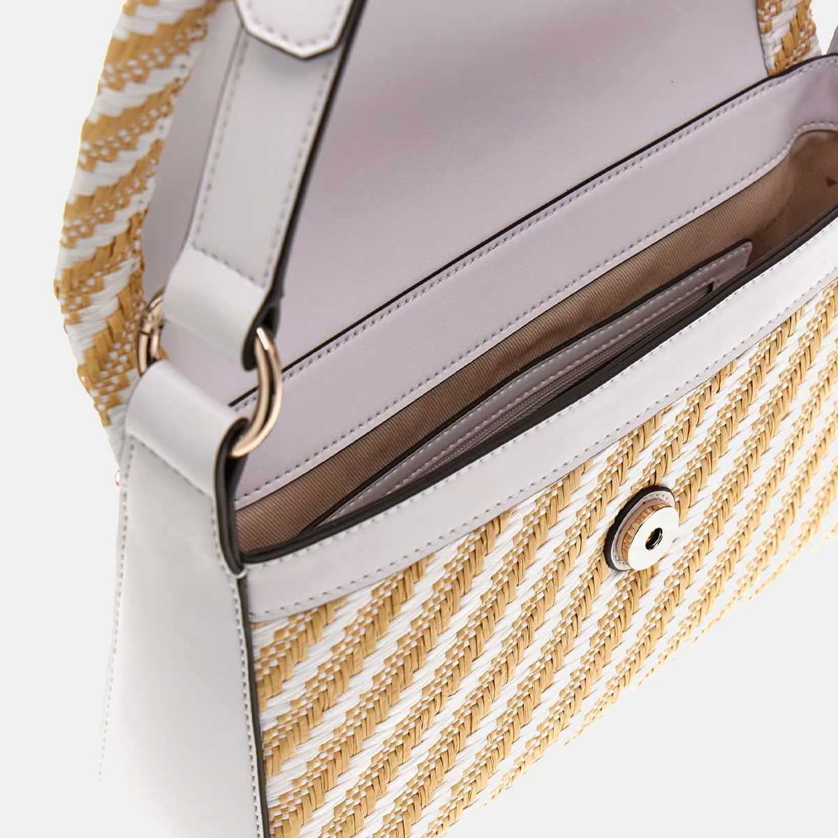 Guess Borsa a spalla Simona Natural White - 3