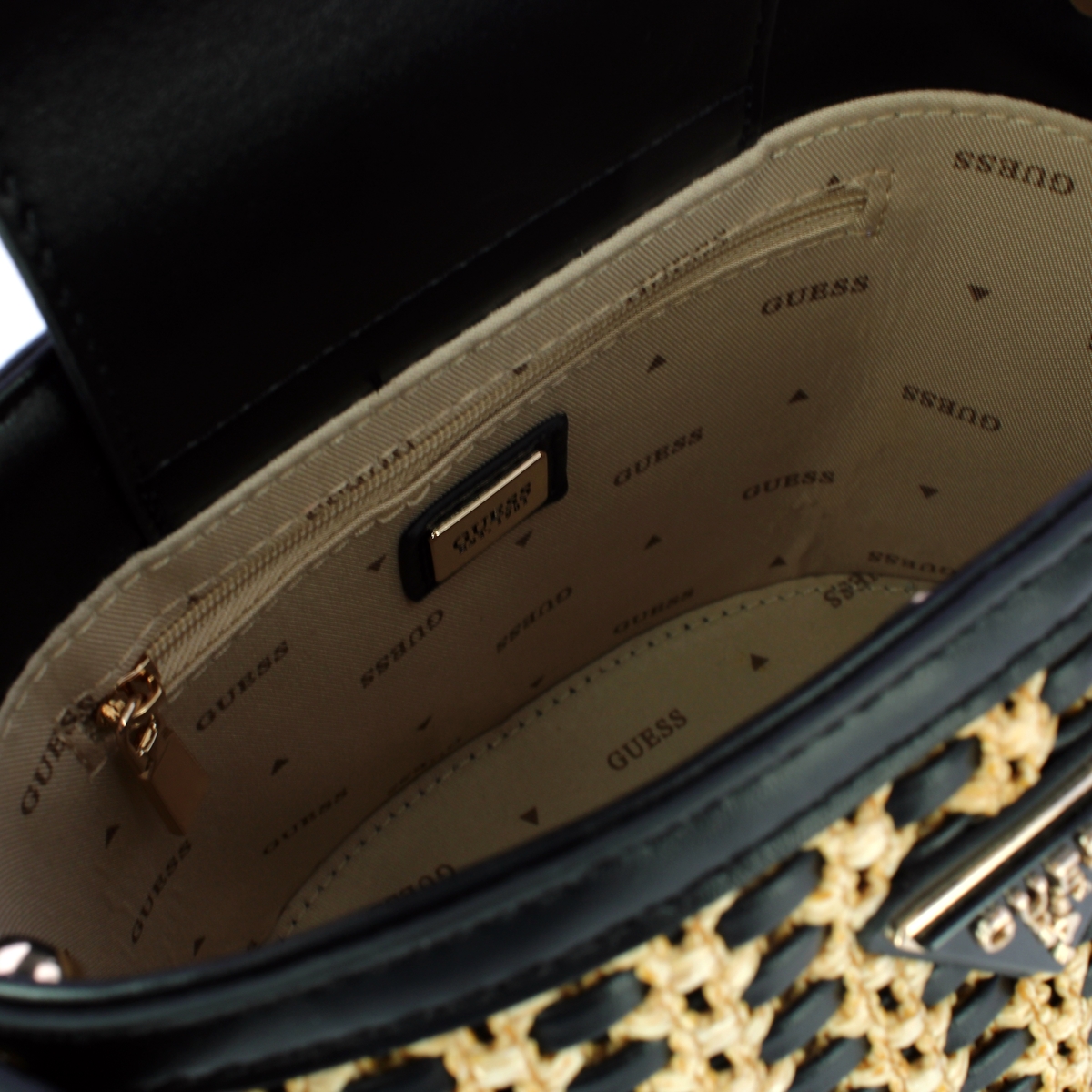 Guess Borsa secchiello Atalia Natural Black - 5