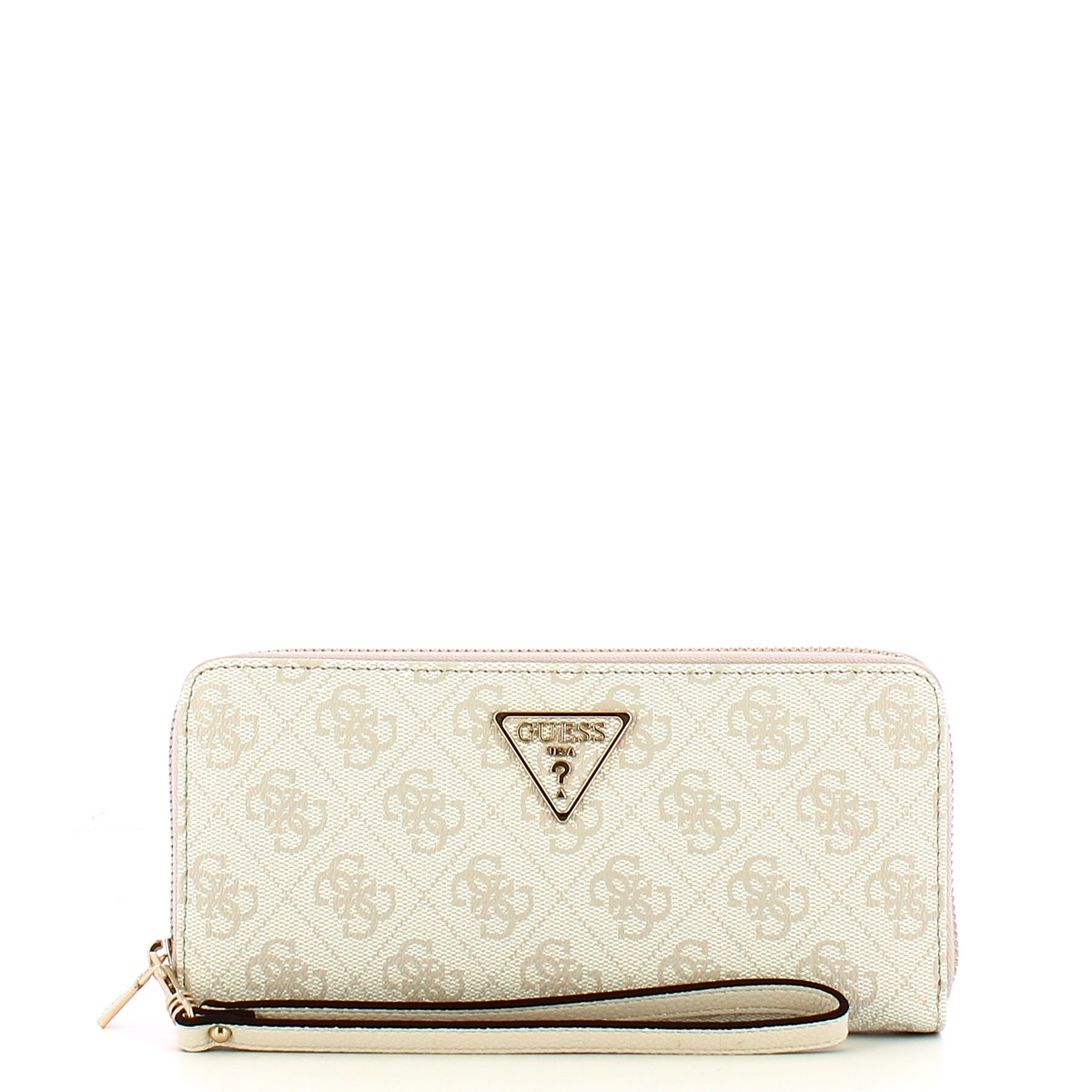 Guess Portafoglio Laurel Large Zip Around Bone Logo - 1 Guess Portafoglio Laurel Large Zip Around Bone Logo - 1