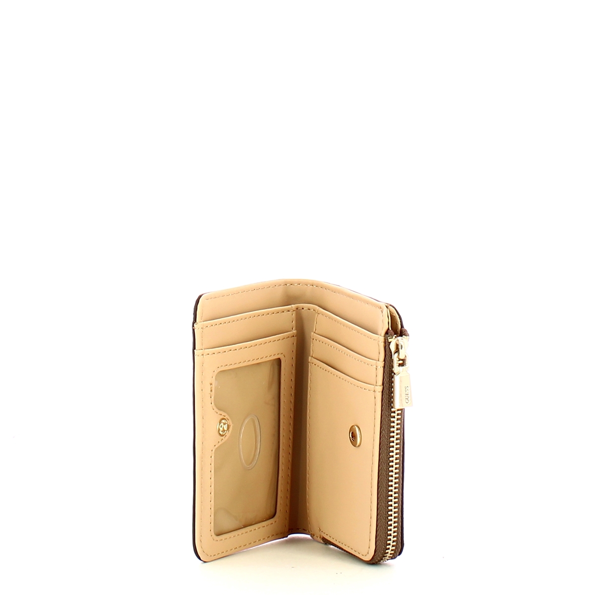 Guess Portafoglio Laurel Card Case Latte Logo - 3 Guess Portafoglio Laurel Card Case Latte Logo - 3