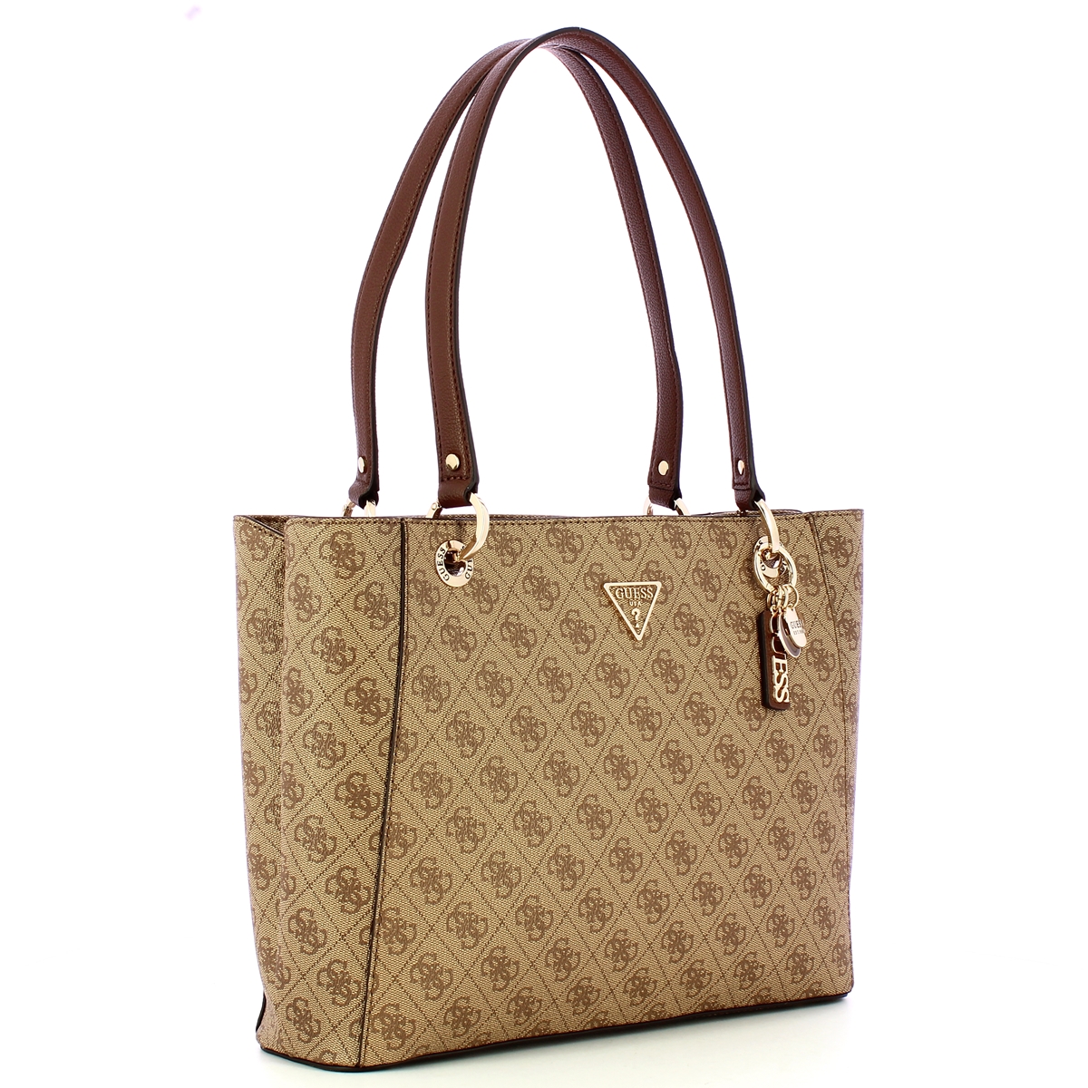 Guess Tote Bag Noelle II Latte Logo Brown - 2 Guess Tote Bag Noelle II Latte Logo Brown - 2