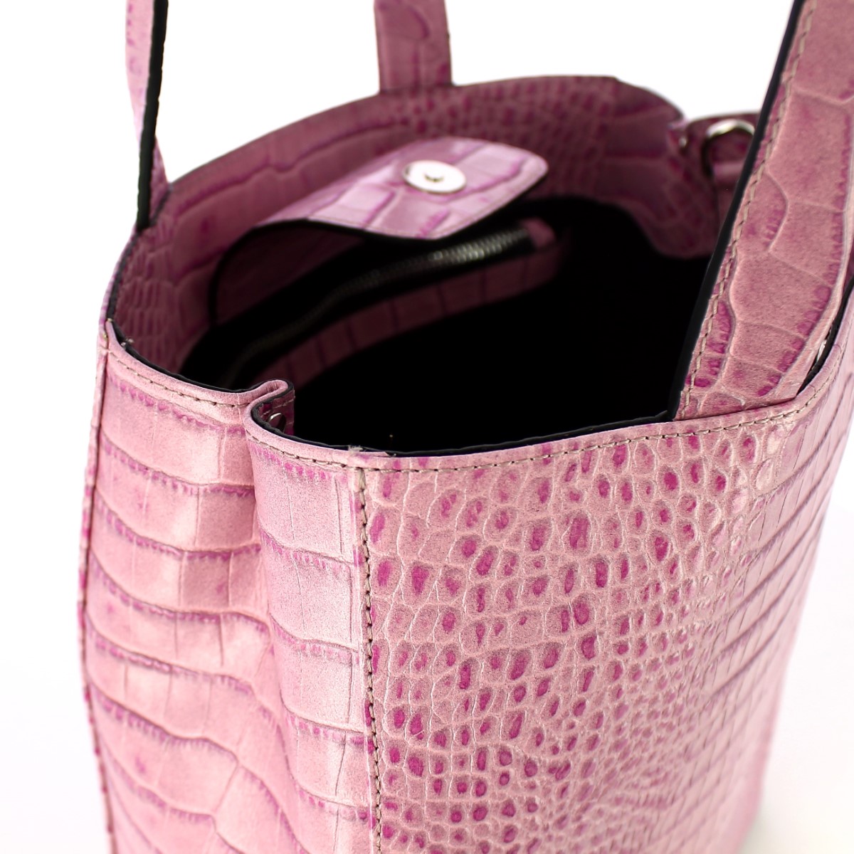 Iuntoo Shopper Grande Verticale Gioia in pelle Cocco - 5